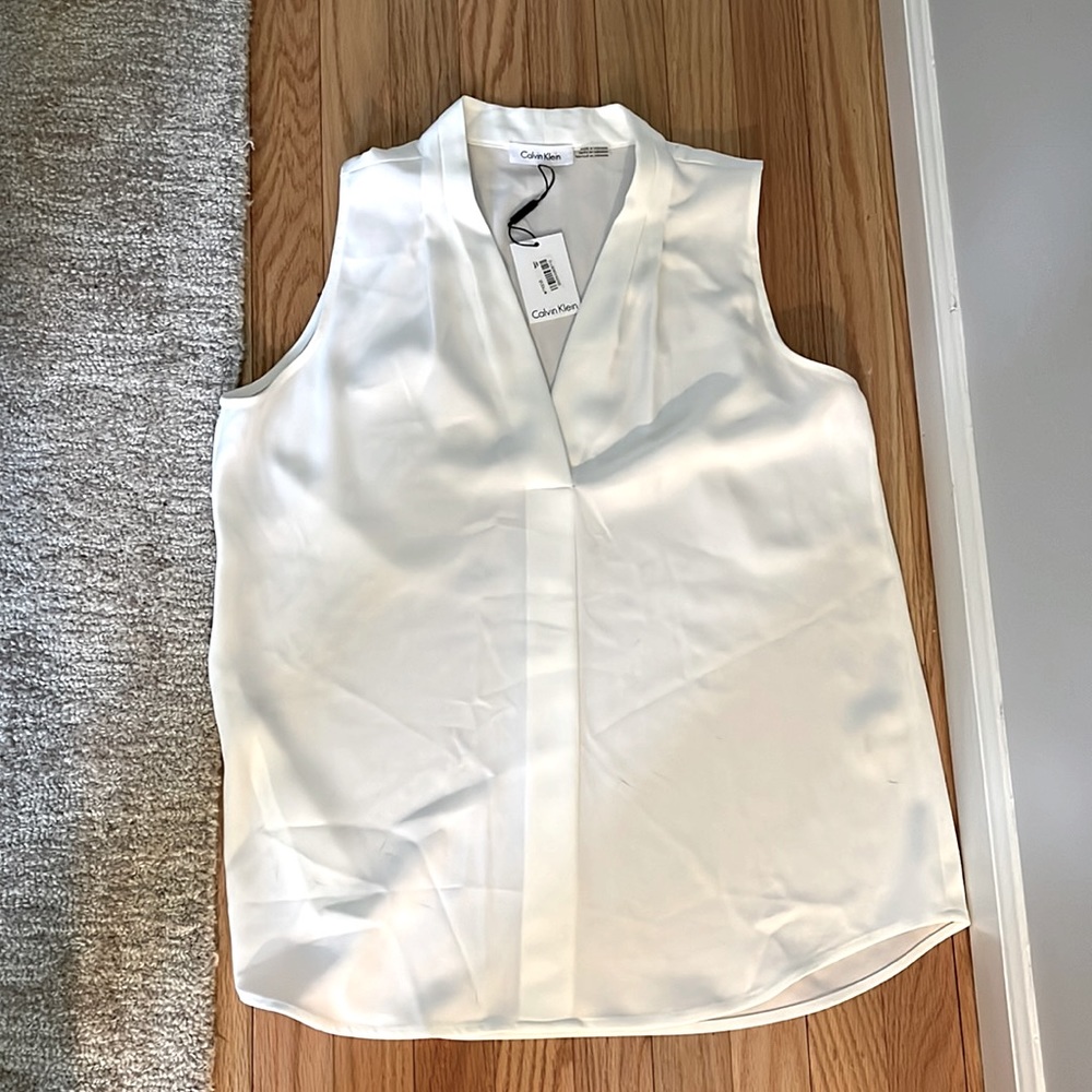 White Sleeveless Top